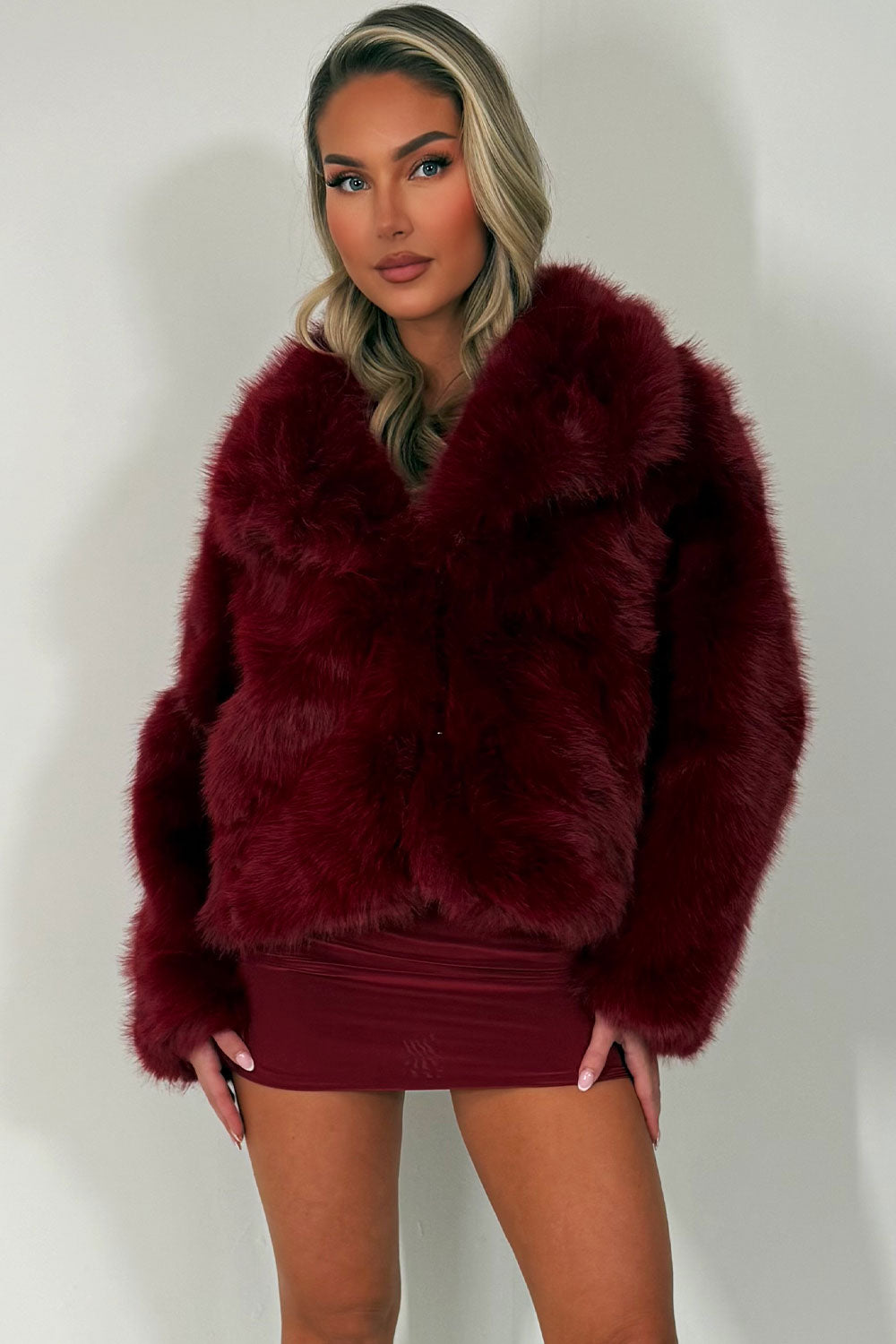 Ellorie | Women’s collared faux fur jacket