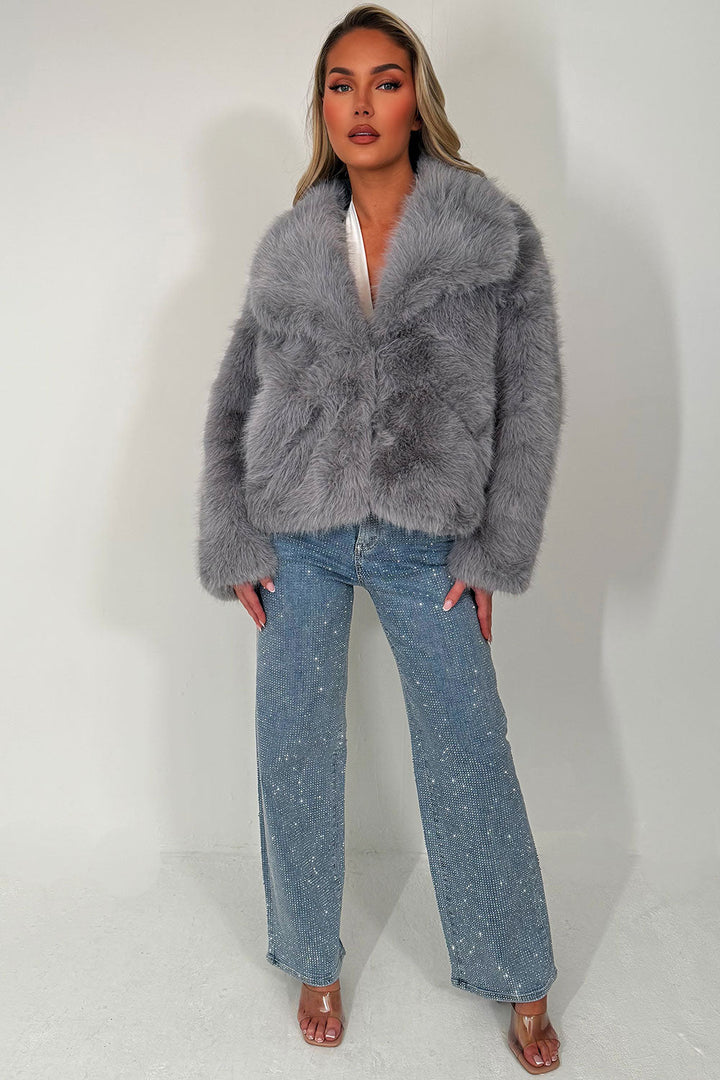 Yaneli | Women’s collared faux fur jacket