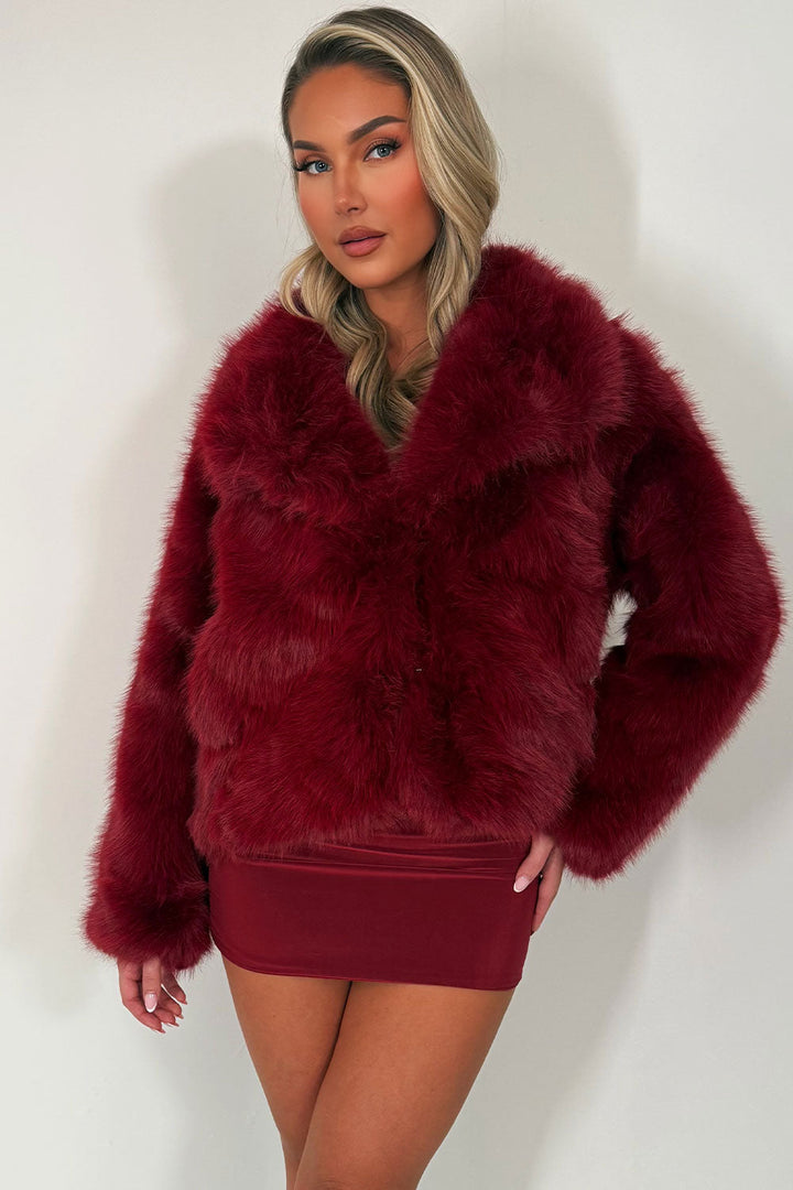 Ellorie | Women’s collared faux fur jacket