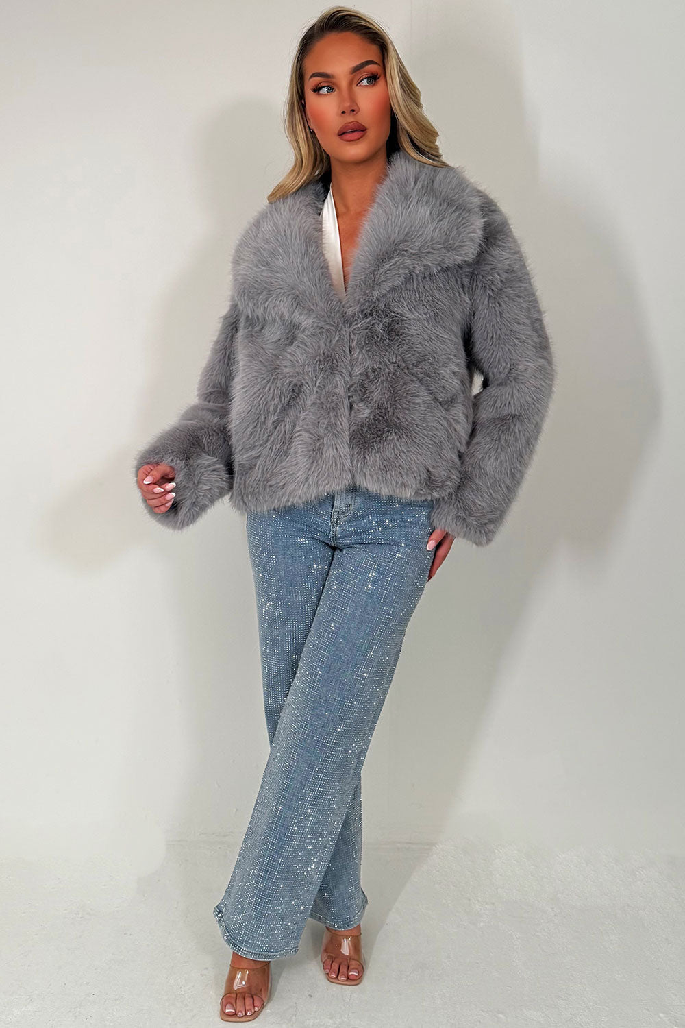 Yaneli | Women’s collared faux fur jacket