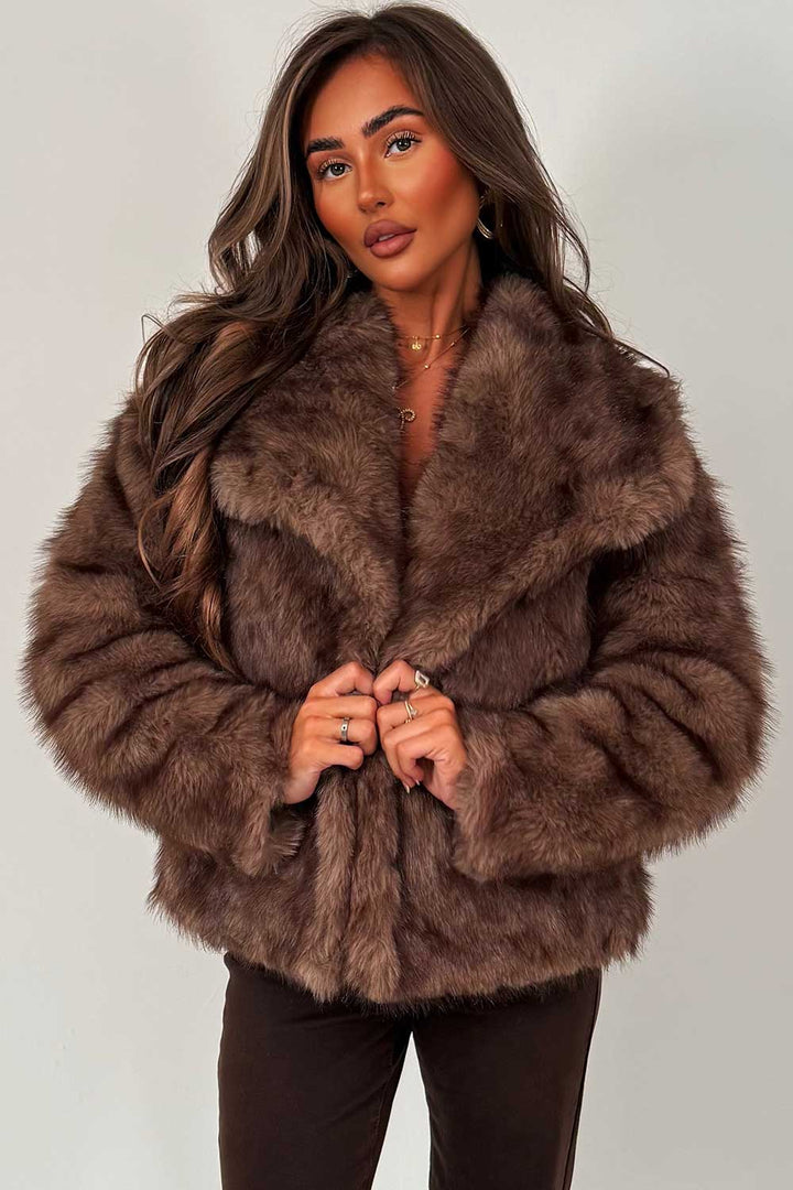 Liviah | Women’s collared faux fur jacket