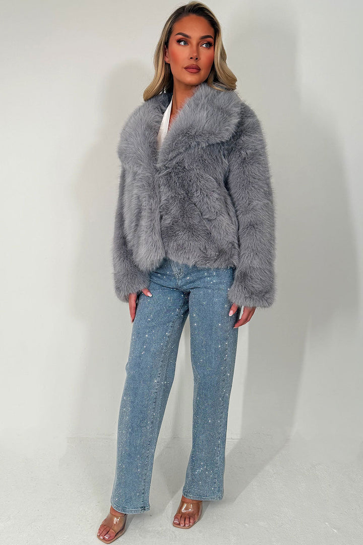 Yaneli | Women’s collared faux fur jacket