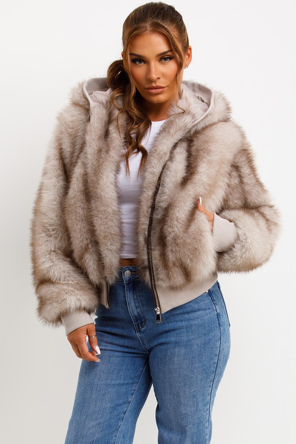 Clarice | Women’s faux fur hooded coat