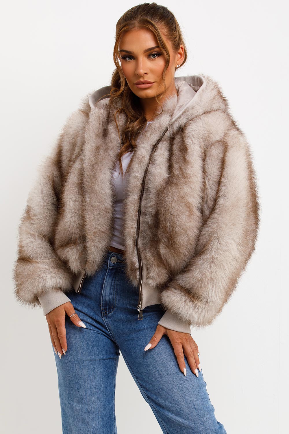 Clarice | Women’s faux fur hooded coat