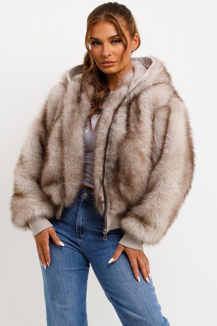 Clarice | Women’s faux fur hooded coat