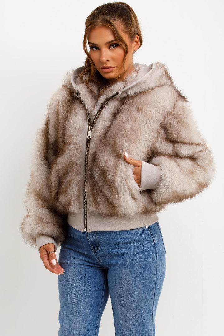 Clarice | Women’s faux fur hooded coat