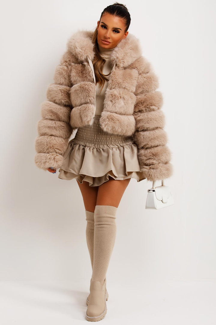 Indiee | Women’s hooded faux fur jacket