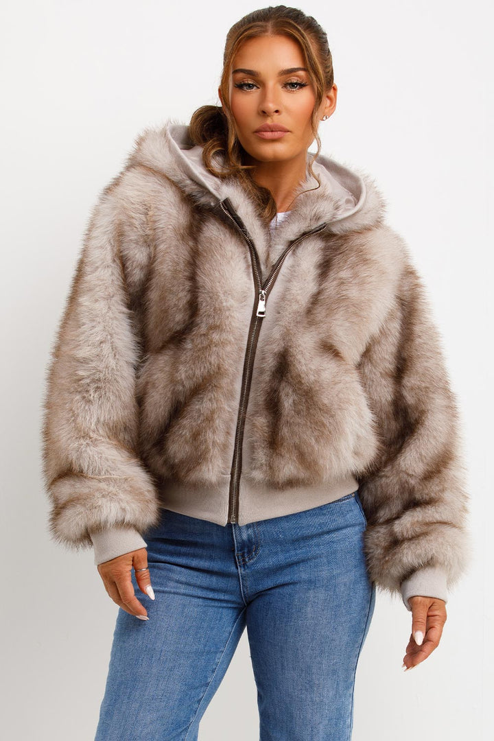 Clarice | Women’s faux fur hooded coat