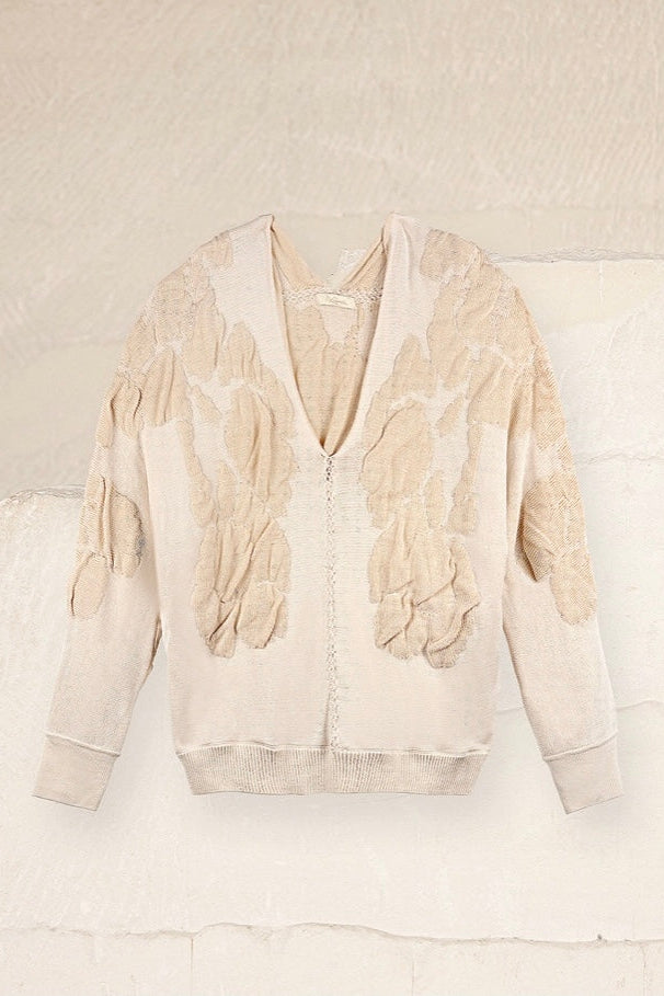 Elize | Women’s textured v-neck knit sweater