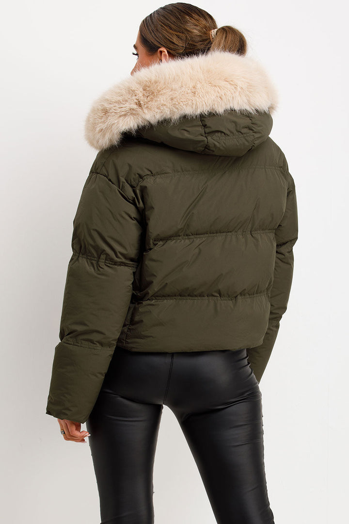 Aven | Women’s puffer jacket with faux fur hood