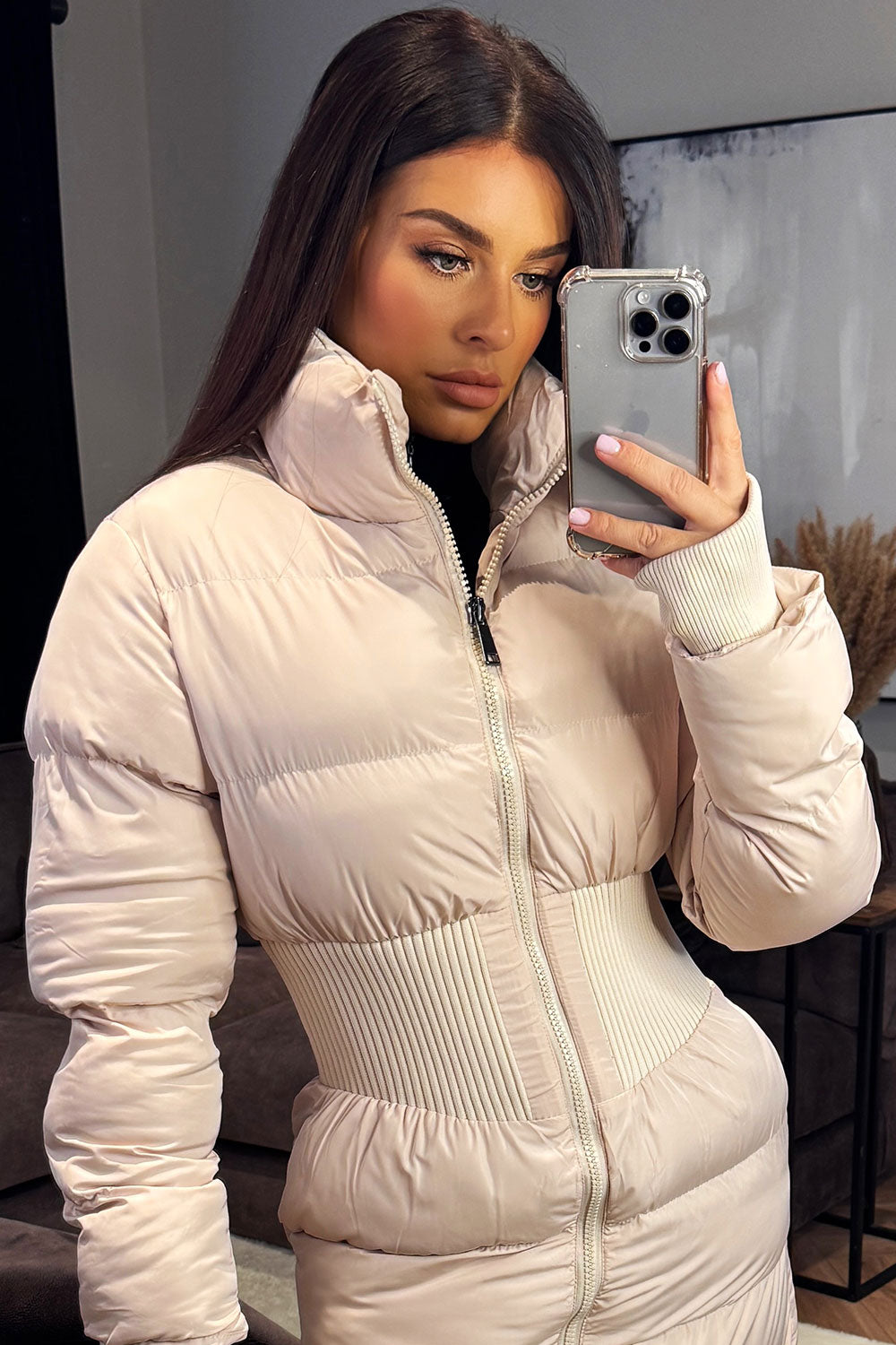 Mirelle | Women’s padded puffer coat with contour detailing