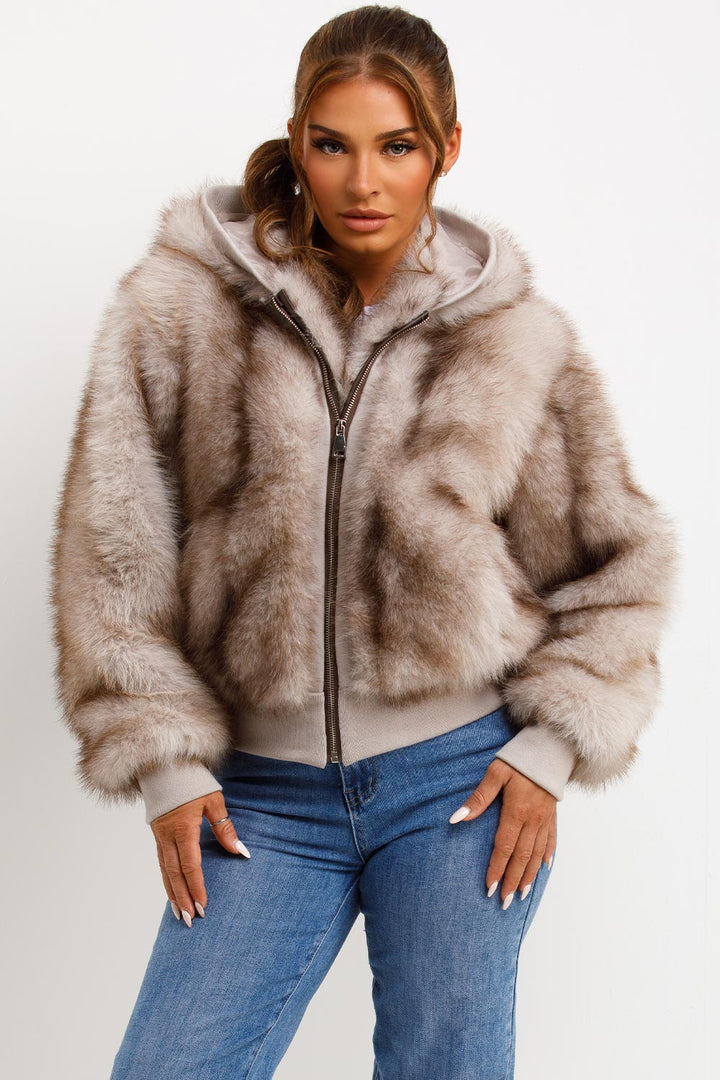 Clarice | Women’s faux fur hooded coat