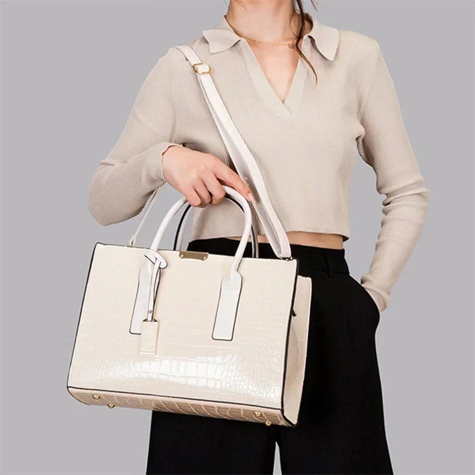 Sally | Women’s embossed handbag with structured design