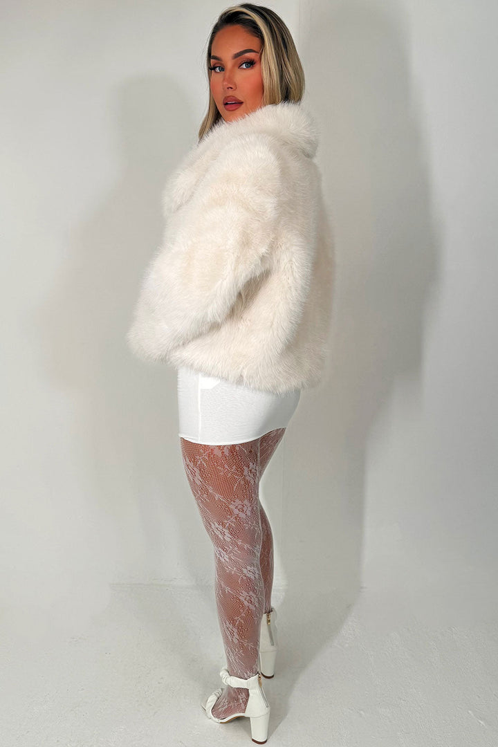 Saria | Women’s collared faux fur jacket