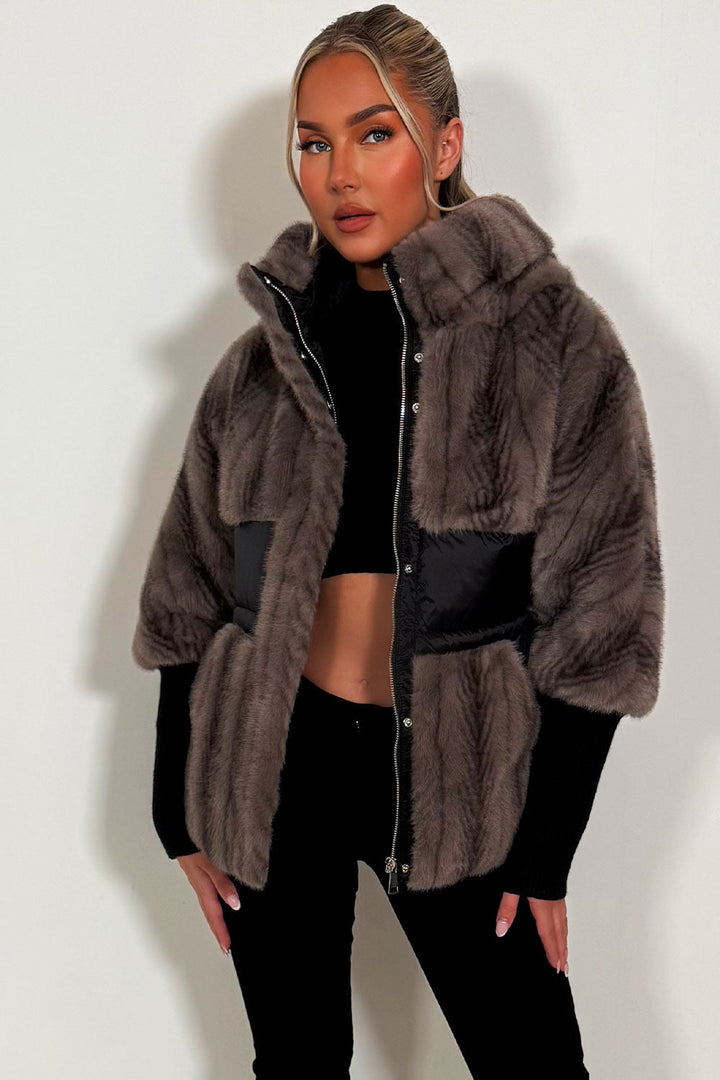 Lilibet | Women’s hooded faux fur jacket