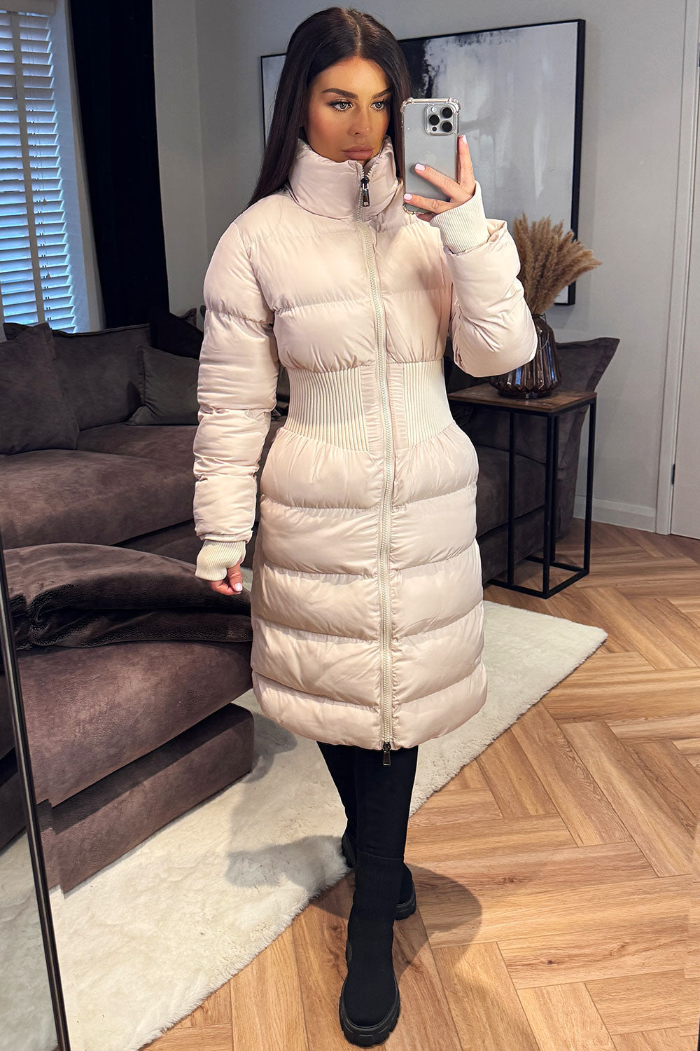 Mirelle | Women’s padded puffer coat with contour detailing