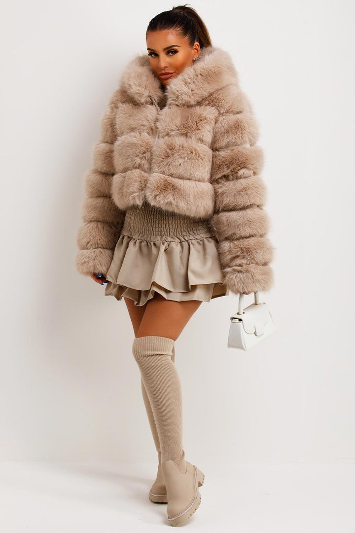 Indiee | Women’s hooded faux fur jacket