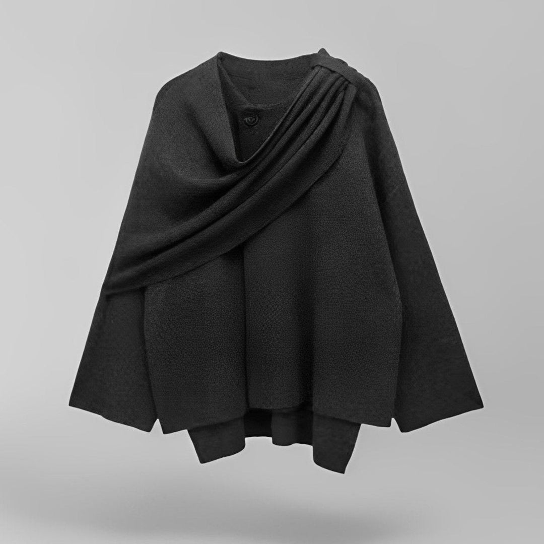 Nori | Women’s cape coat with asymmetrical cut and minimalist design