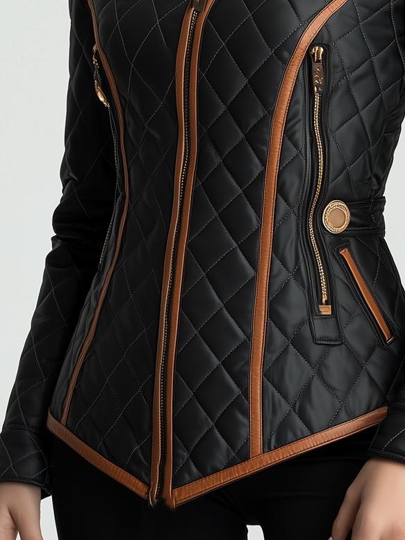 Paulina | Women’s quilted jacket with stand collar and waist-cinched fit