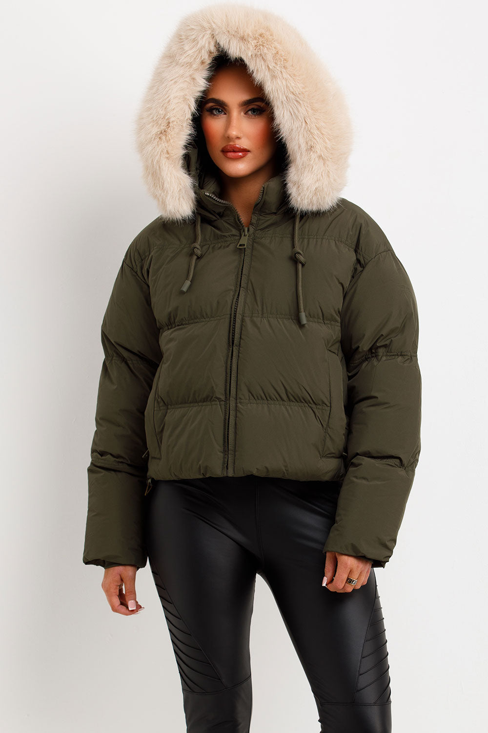 Aven | Women’s puffer jacket with faux fur hood