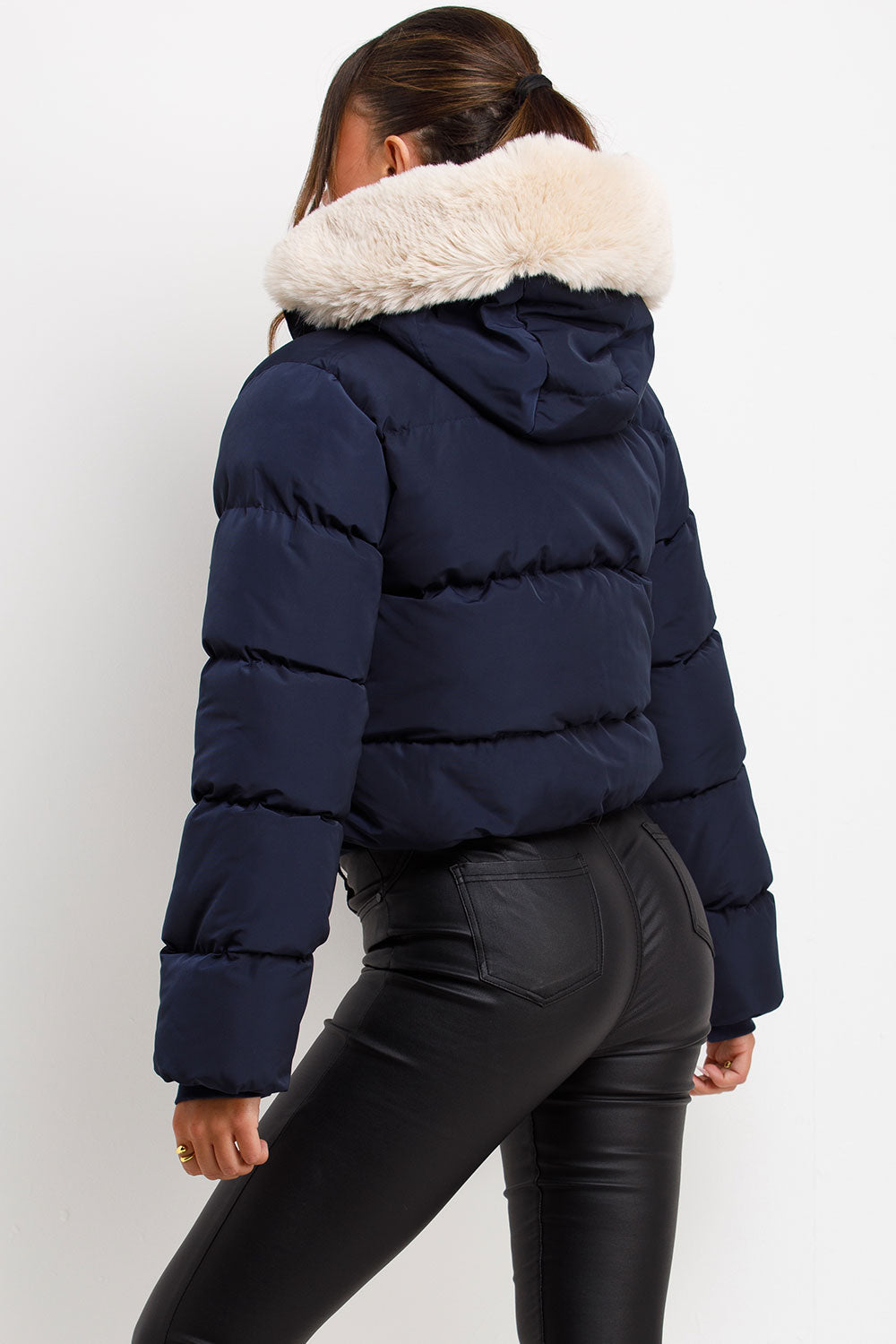 Novalie | Women’s puffer jacket with faux fur hood