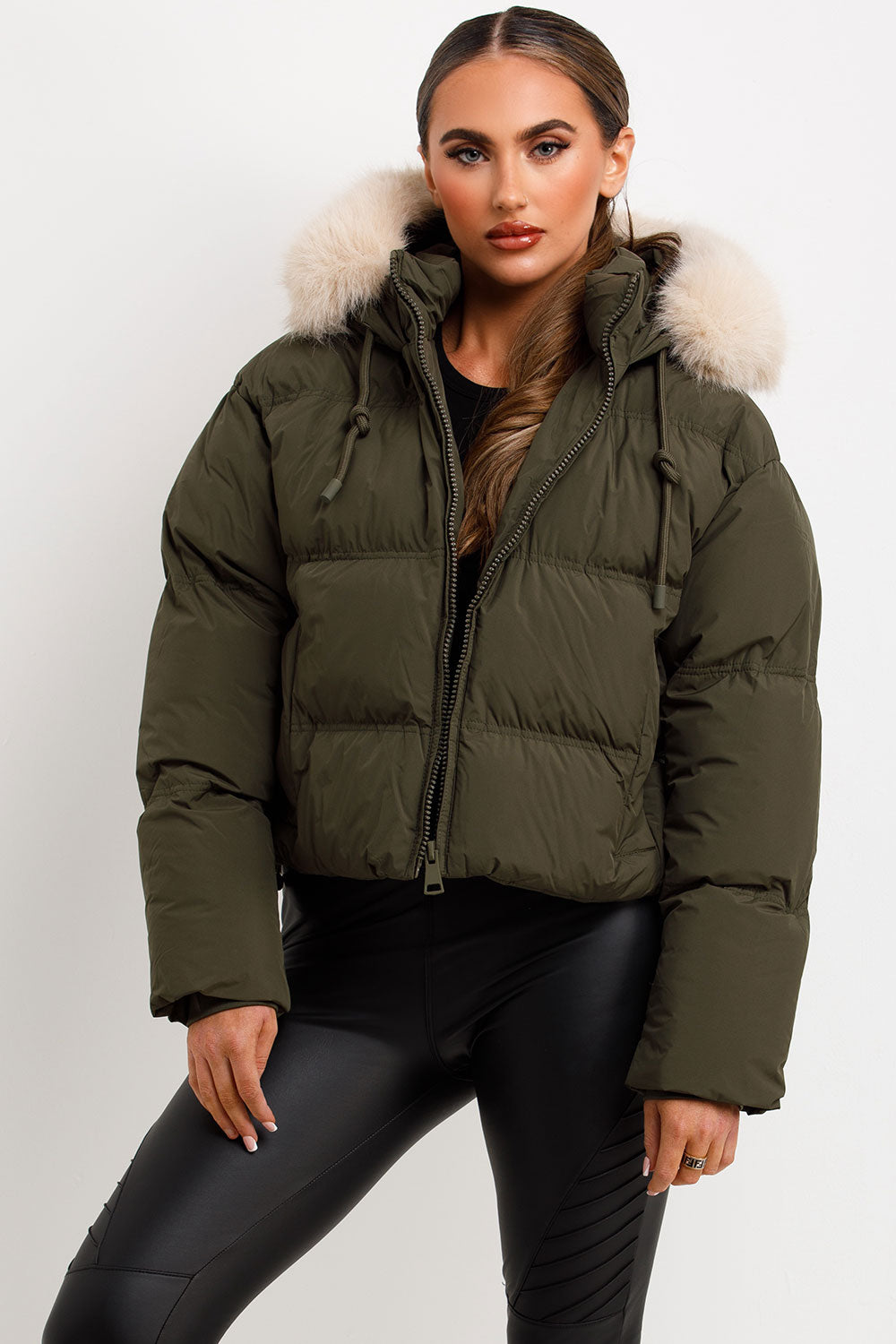 Aven | Women’s puffer jacket with faux fur hood