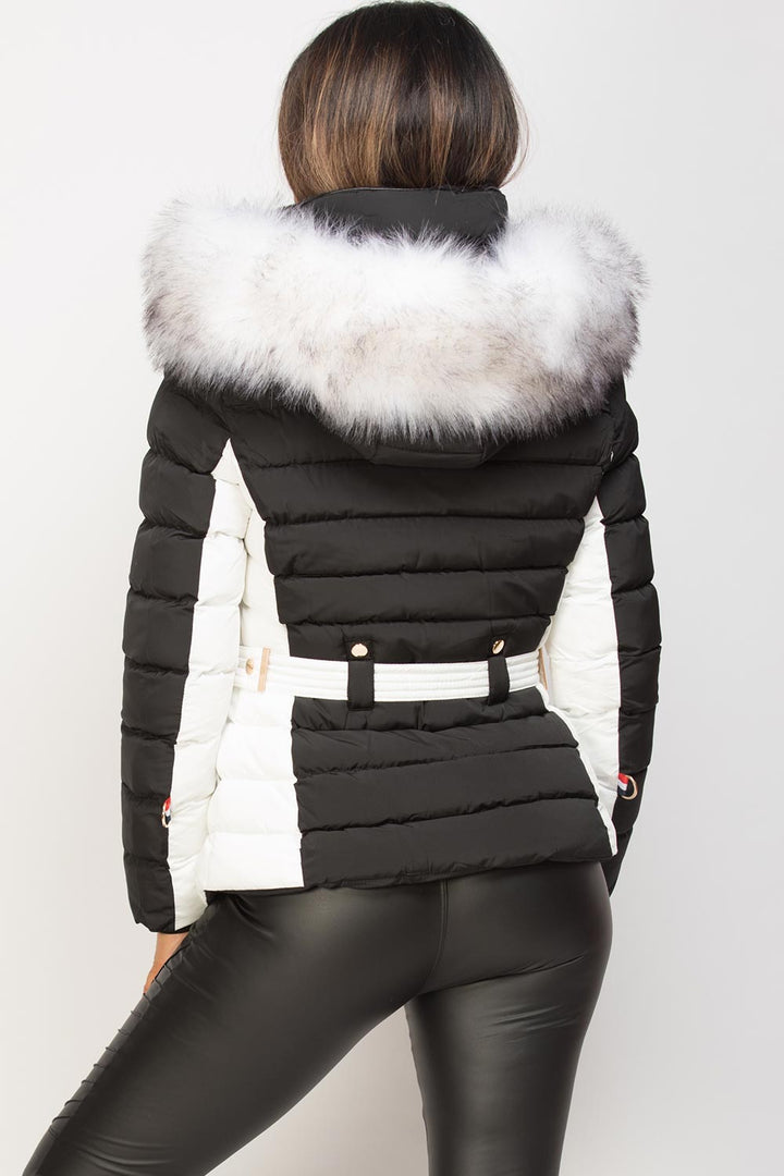 Noella | Women’s puffer jacket with detachable faux fur hood