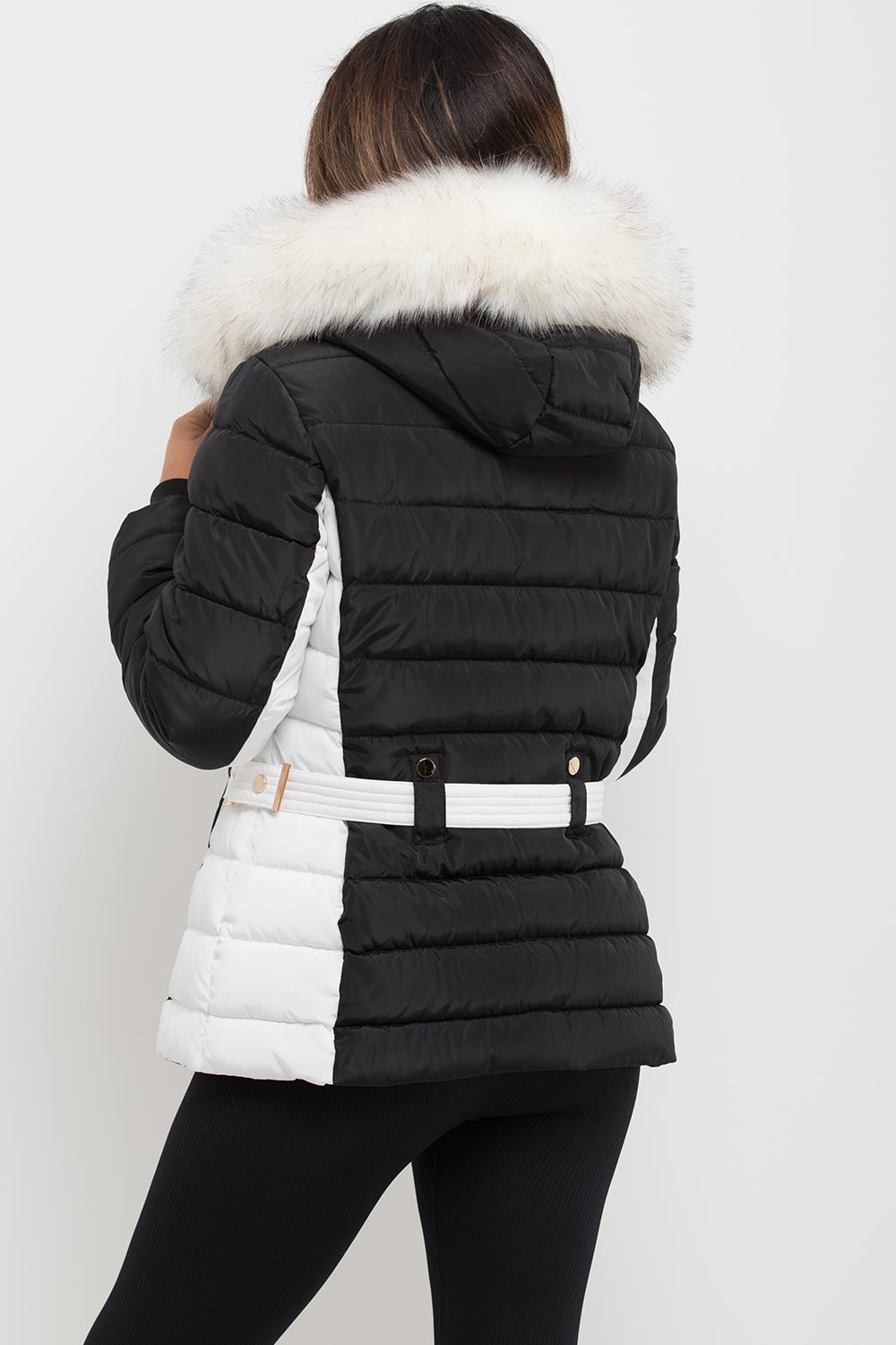 Noella | Women’s puffer jacket with detachable faux fur hood