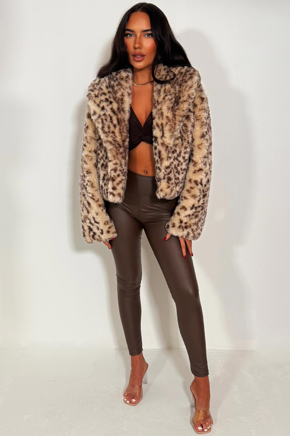 Aylen | Women’s faux fur jacket with collar