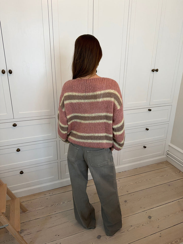 Ophelia | Women’s knit sweater with striped waist design