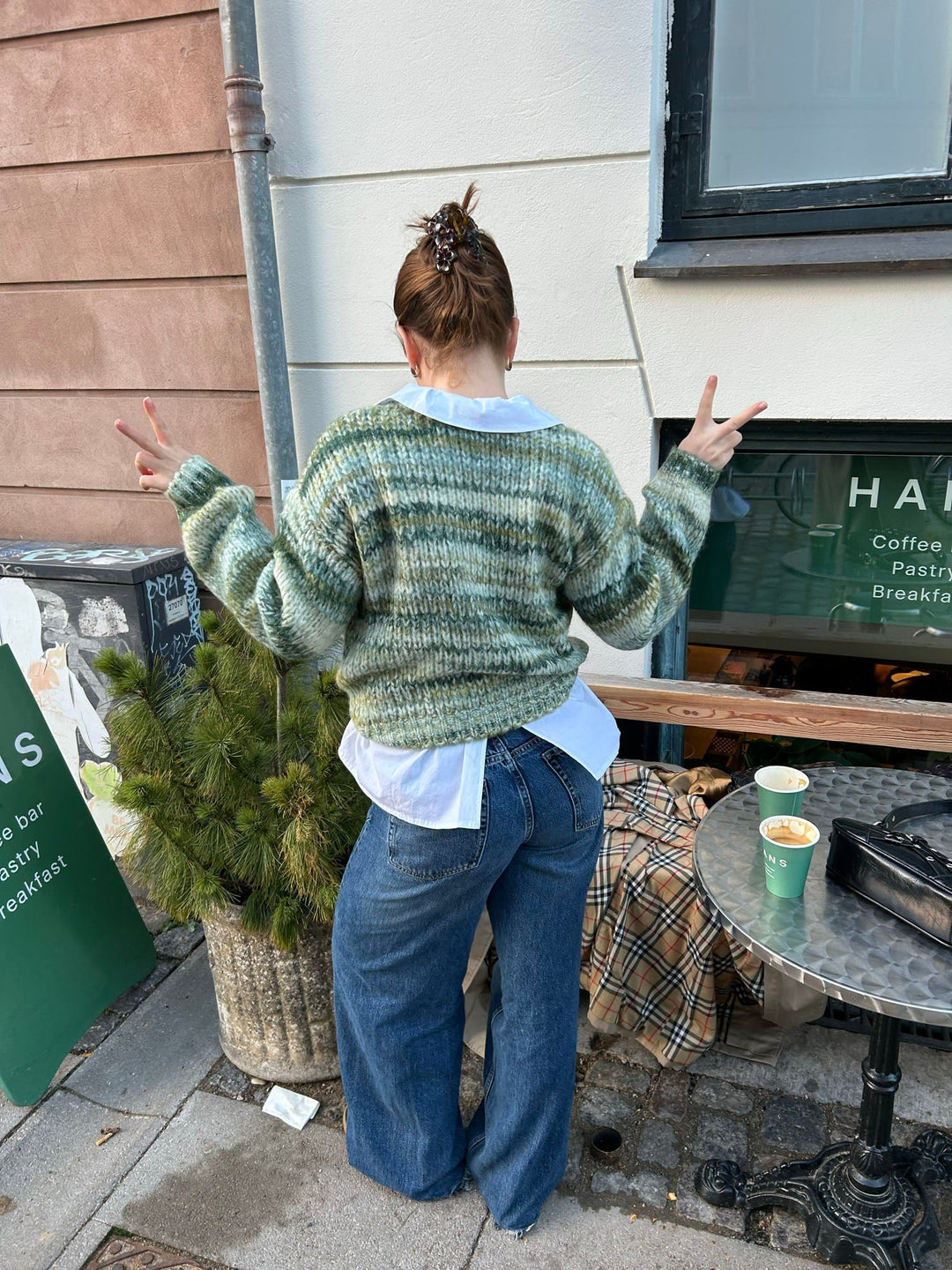 Arden | Women’s knit sweater with striped design