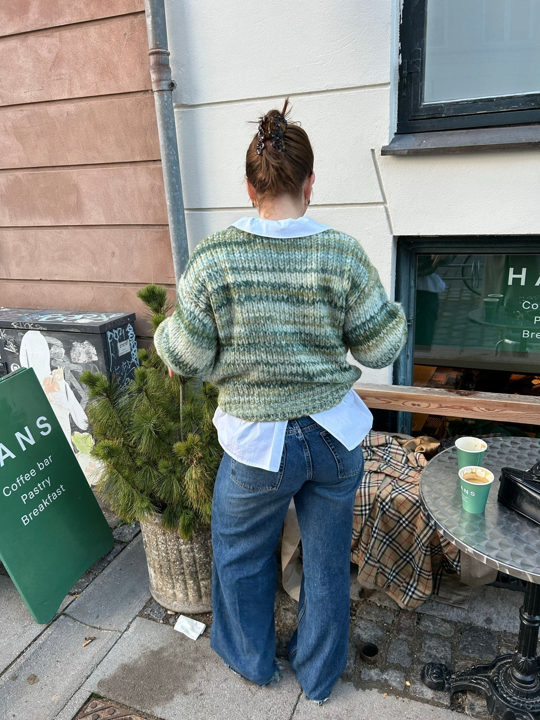 Arden | Women’s knit sweater with striped design