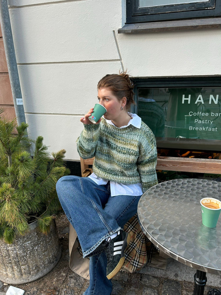 Arden | Women’s knit sweater with striped design