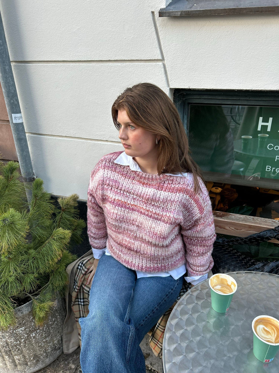 Mabel | Women’s knit sweater with striped design