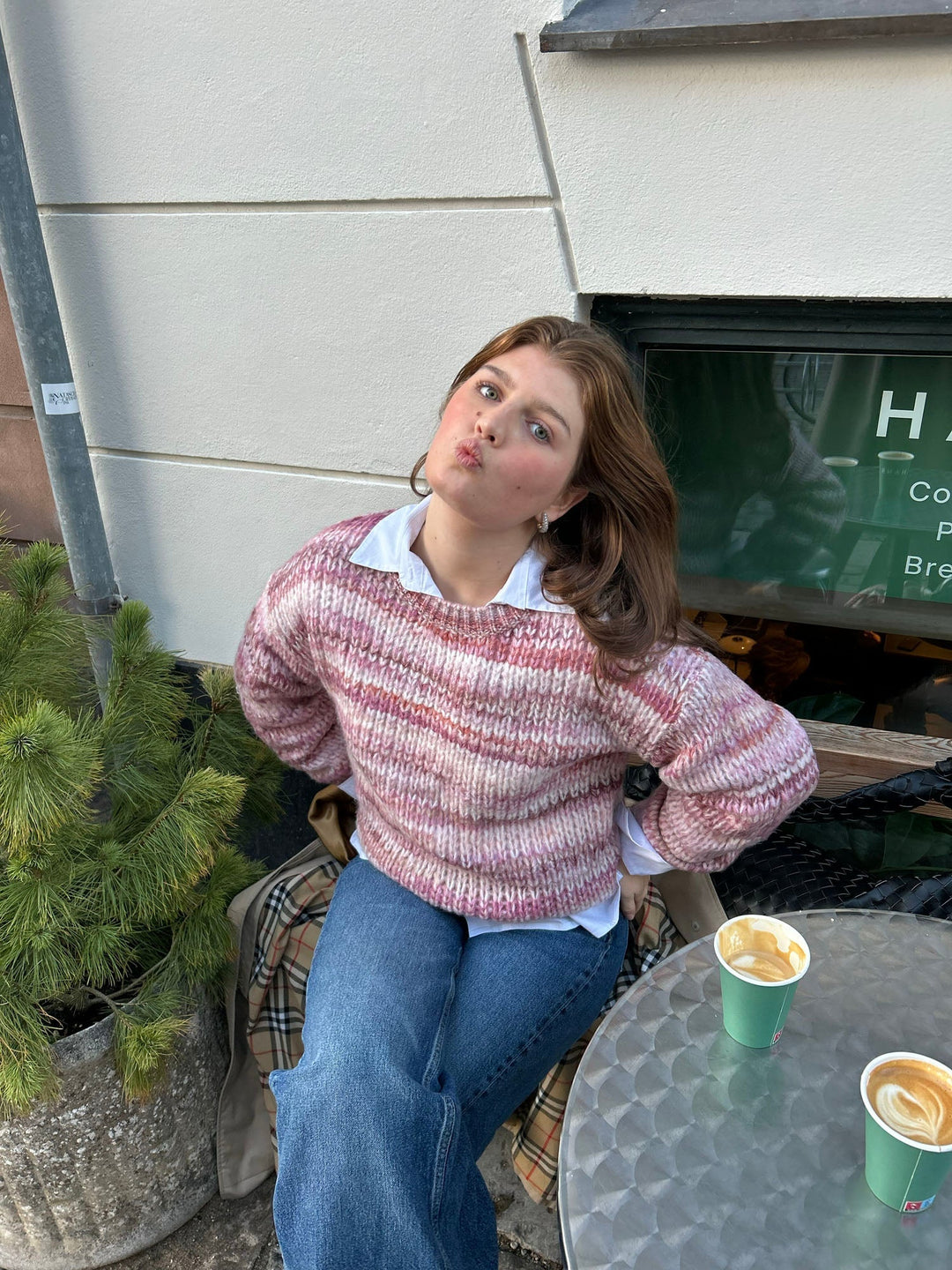 Mabel | Women’s knit sweater with striped design