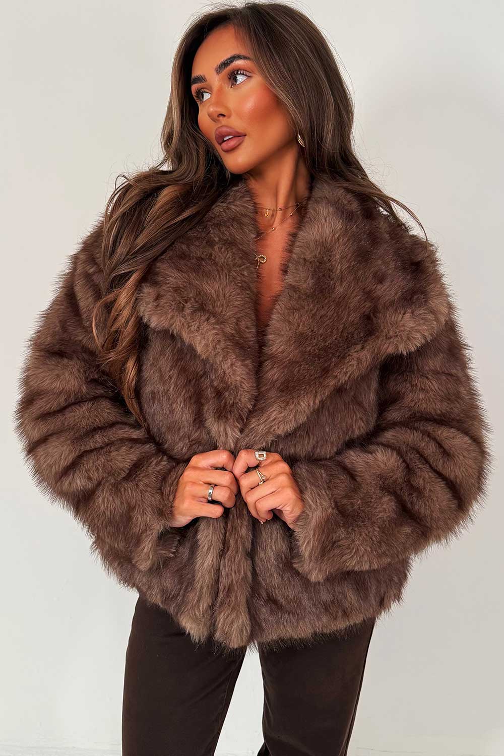 Liviah | Women’s collared faux fur jacket