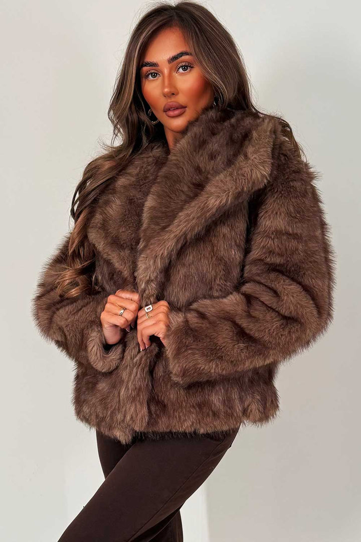 Liviah | Women’s collared faux fur jacket