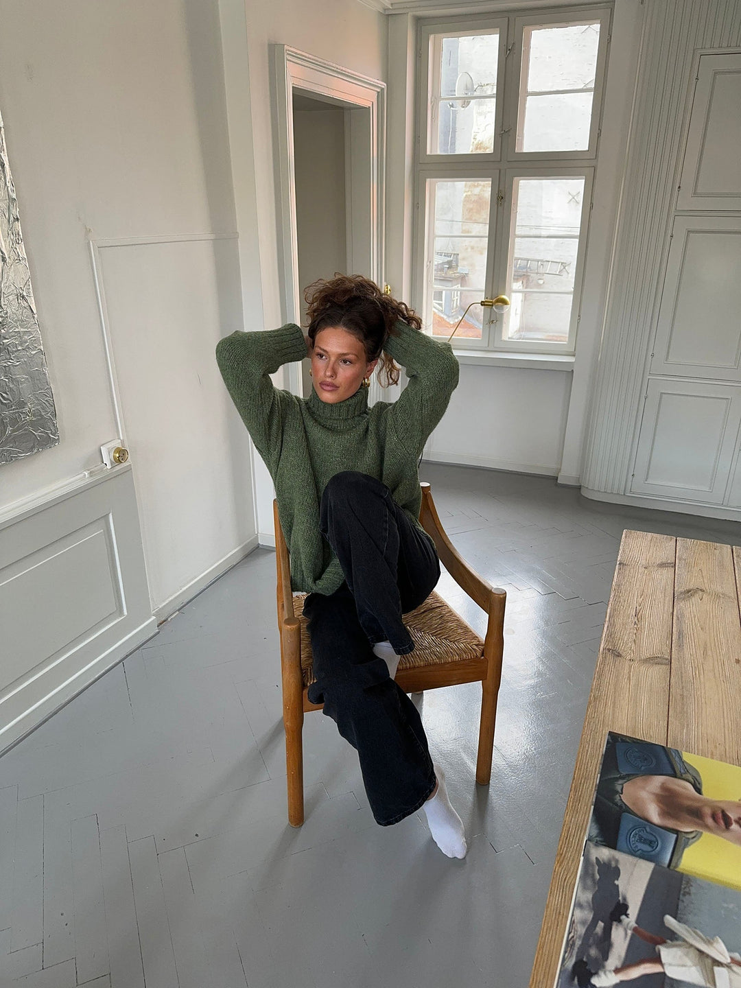 Morgan | Women’s turtleneck with ribbed long sleeve design