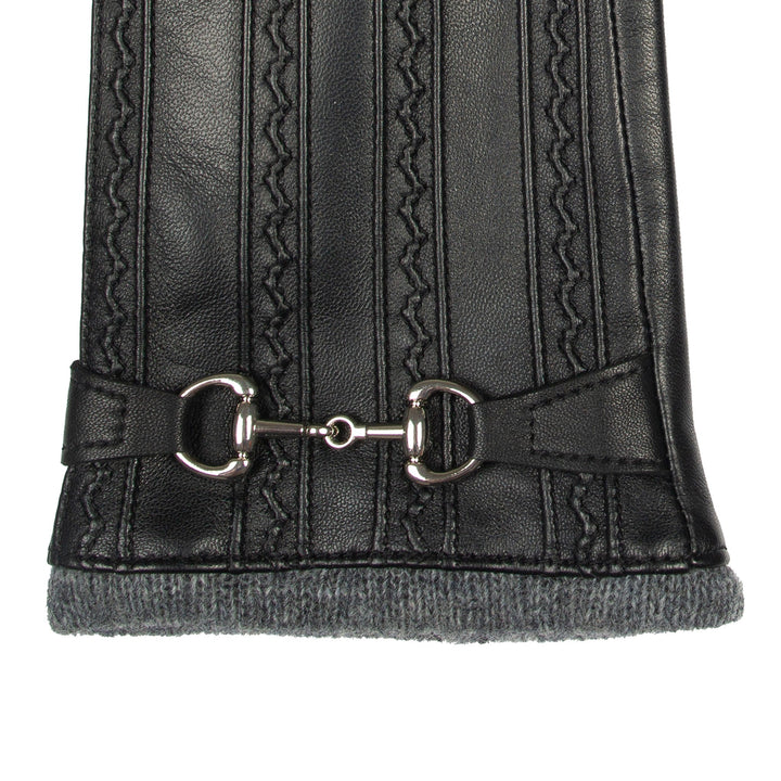 Melai | Women’s winter gloves with stitched design and gold detail