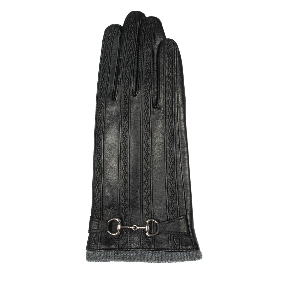 Melai | Women’s winter gloves with stitched design and gold detail