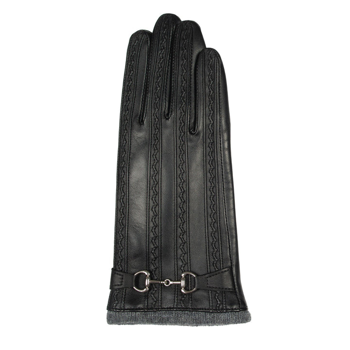 Melai | Women’s winter gloves with stitched design and gold detail