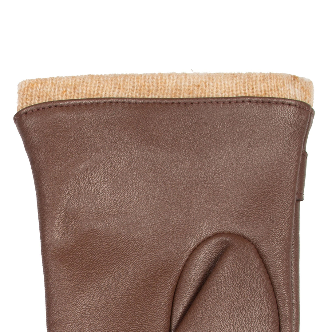 Melai | Women’s winter gloves with stitched design and gold detail