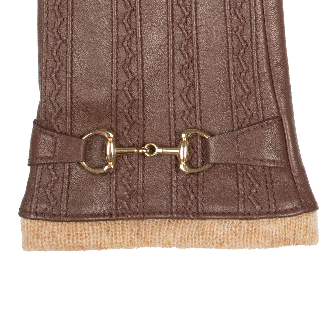 Melai | Women’s winter gloves with stitched design and gold detail