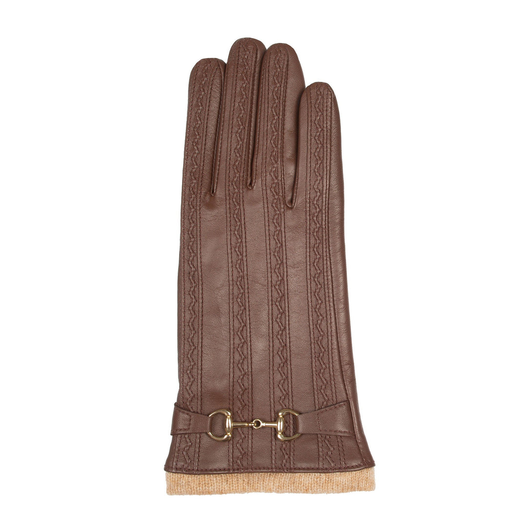 Melai | Women’s winter gloves with stitched design and gold detail