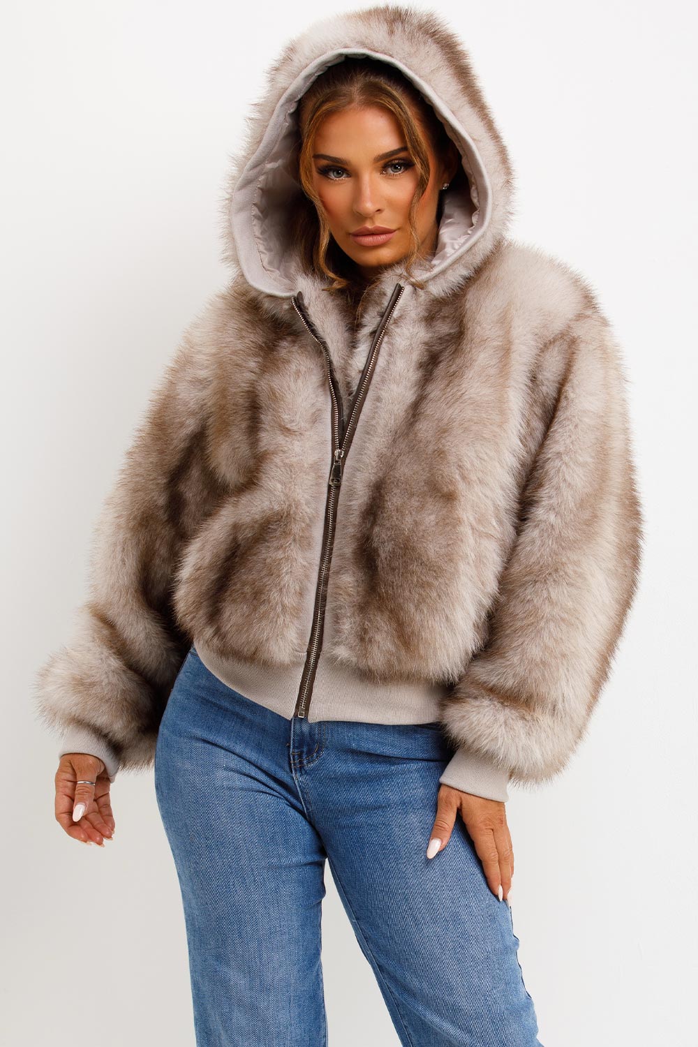 Clarice | Women’s faux fur hooded coat