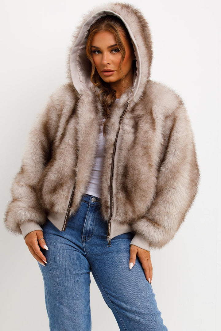 Clarice | Women’s faux fur hooded coat